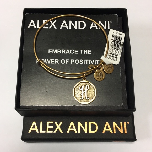 Alex and Ani Initial Bracelet H - Picture 1 of 4